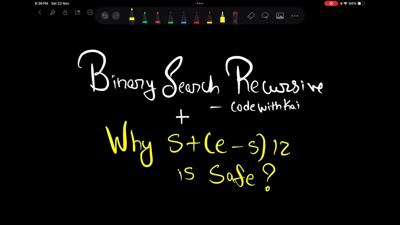 Binary Search Recursive Code Explained | CodeWalk | Binary Search Playlist | Video 02