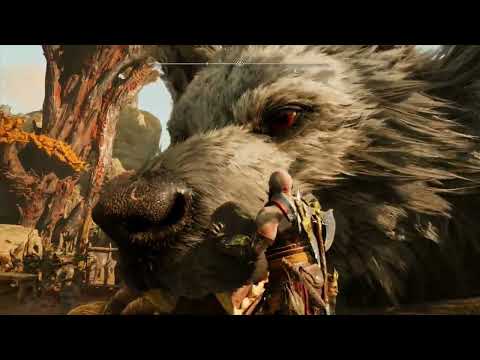 Kratos Loves the Wolf Fenrir 🐺 God of War Ragnarök