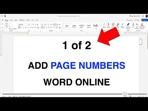 How To Add Page 1 of 2 In Word 365 [ Online ]