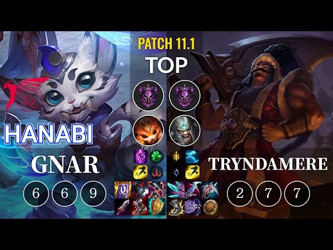 TLN Hanabi Gnar vs Tryndamere Top - KR Patch 11.1