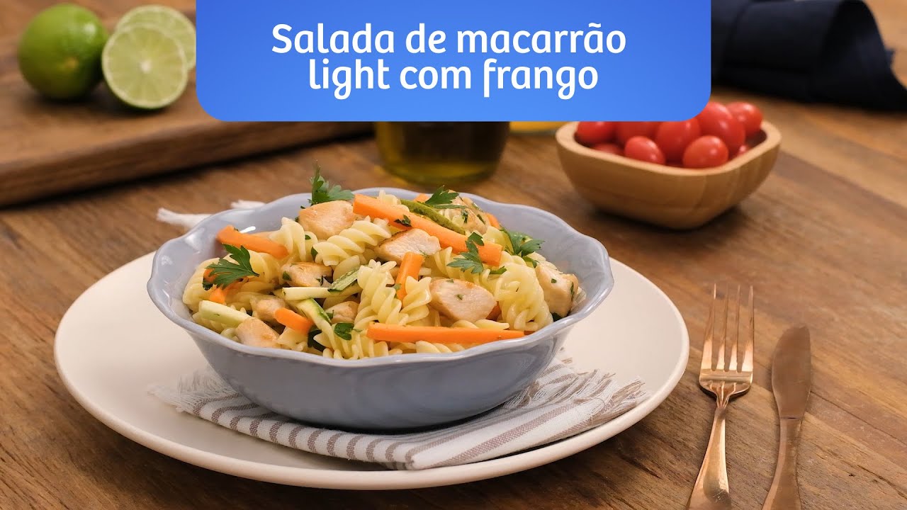 Salada de macarrão light com frango