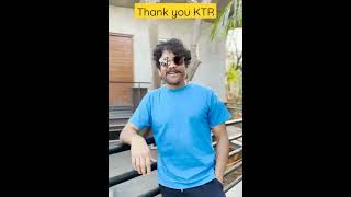 థాంక్యూ కేటీఆర్ Akkineni Nagarjuna thanks KTM Formula E race