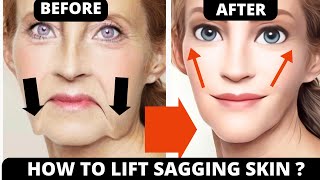 🛑 HOW TO LIFT SAGGING SKIN ? FACE LIFTING EXERCISES FOR SAGGY JOWLS, SAGGY CHEEKS, LAUGH LINES, NECK