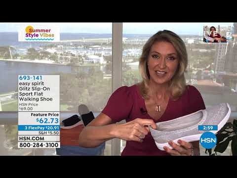 easy spirit Glitz SlipOn Sport Flat Walking Shoe