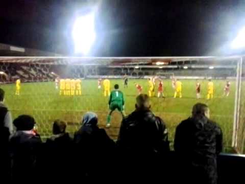 Kidderminster vs woking free kick