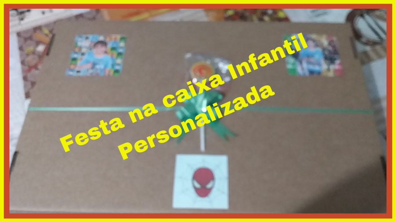 Festa na caixa Infantil Personalizada Passo a Passo