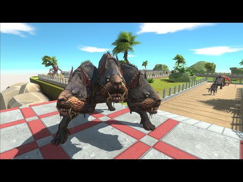 CEBERUS DESERT ISLAND DEATH RUN - Animal Revolt Battle Simulator