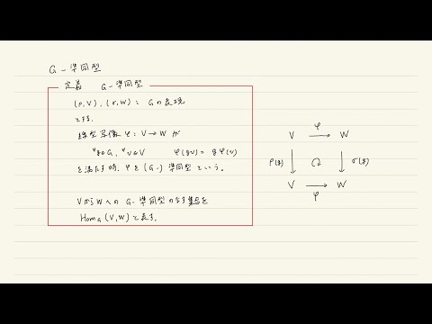有限群の表現論#2【G-準同型】
