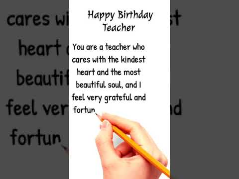 Heart Touching Birthday Wishes For Teacher #shorts #happybirthday