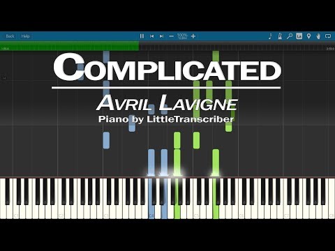 Complicated - Avril Lavigne piano tutorial