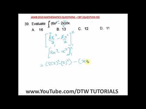 Integration (JAMB Past Question 2019 Solved - Qst 39)