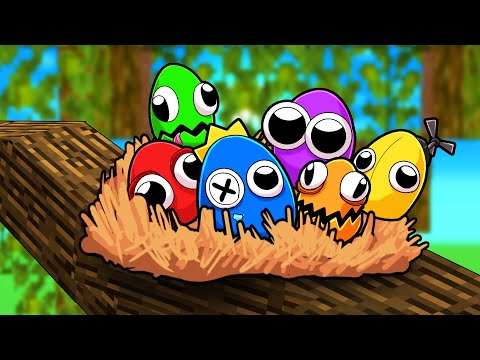 Insane Rainbow Egg Hatch in Minecraft!