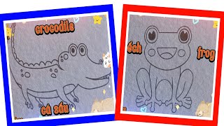 @OCHOICUABEE tô màu crocodile và frog