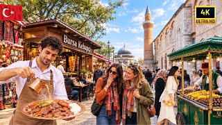 🇹🇷 Turkey Bursa 4K Walking Tour 2026 | City Center, Street Markets, Local Foods 