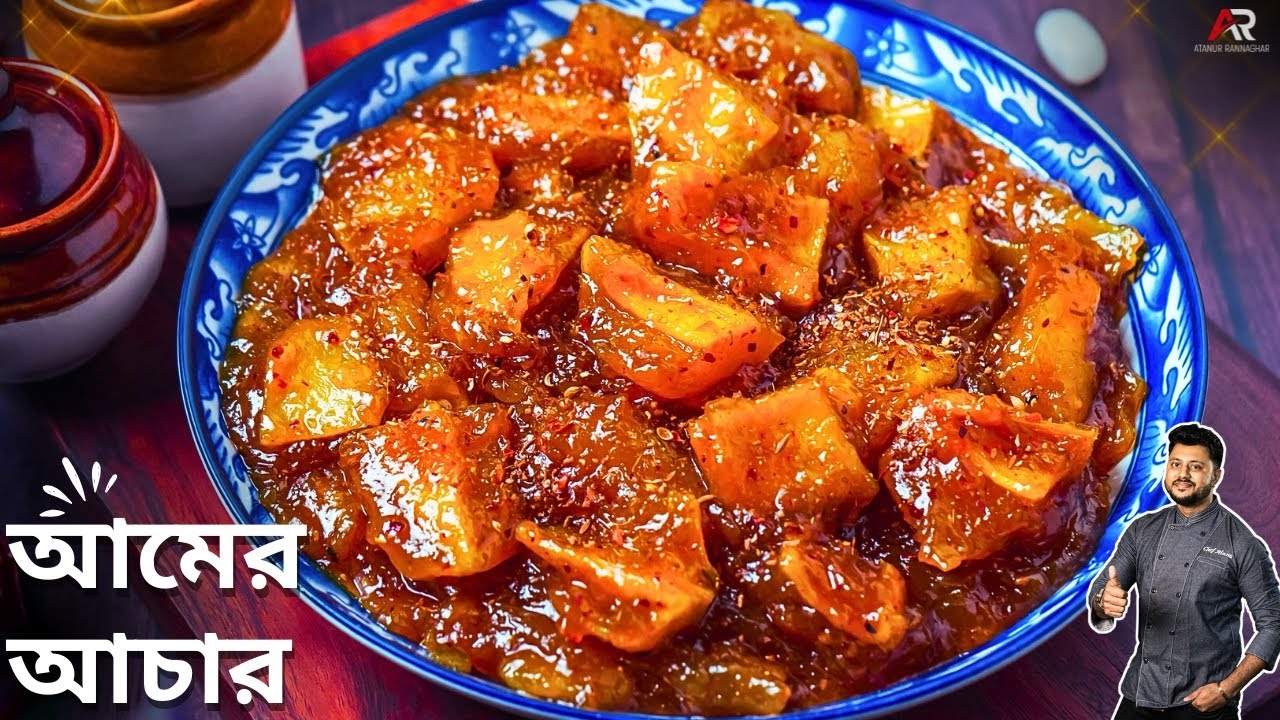 Sweet Raw Mango Pickle with Sugar