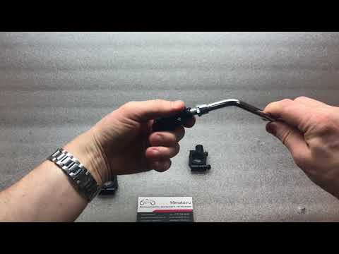 Крепления зеркал руль 22 мм, черного цвета