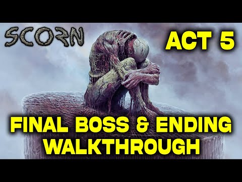 Scorn ENDING & Final Boss | Scorn ACT 5 Walkthrough & Puzzles | Insane Ending | NEW