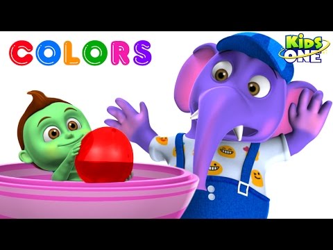 BABY HULK Gets COLOR BALLOONS Bursting on ANIMALS | Play and Learn COLORS for Children