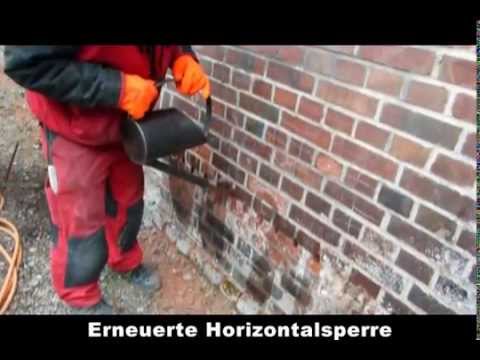 Feuchte Wände? Neue Horizontalsperre durch Injektage