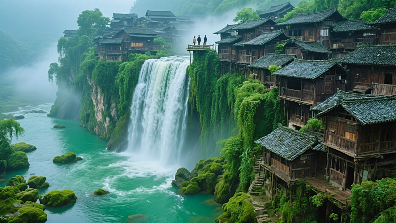 Immersive street-level walking tour through China's Impossible Cliff, Unknown, showcasing authentic urban landscapes, local architecture, and the vibrant atmosphere of the city's neighborhoods
