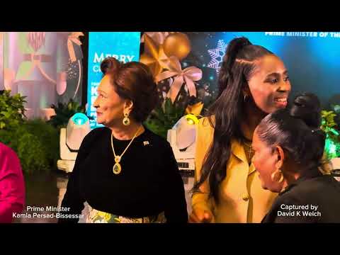PM Kamla Persad Bissessar Dances with PSA President Felisha Thomas & Drupatee at Diplomatic Centre