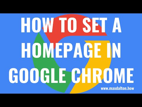 How to Set a Homepage in Google Chrome