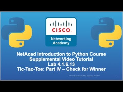 Cisco NetAcad Intro to Python Course - Supplement Lab Tutorial & Solution Set: Lab 4.1.6.13 Part IV