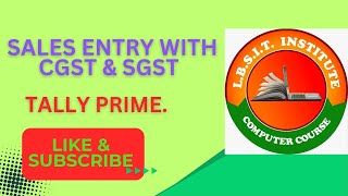 SALES ENTRY WITH GST @Tally Prime.