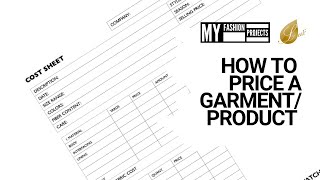 How to price your garments / product - cost sheet - pricing strategies for your small business