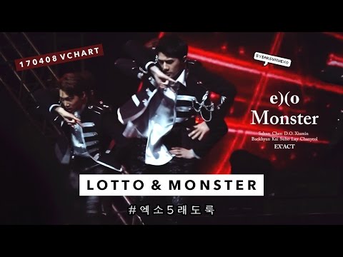 170408 5th YinYueTai VChart Awards | EXO Lotto & Monster