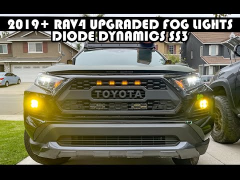 Diode Dynamics SS3 | 2019+ Toyota Rav4 Fog Light Installation In Depth Yellow Fog Pattern
