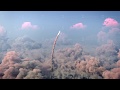 Rocket Launch through the clouds, Starship rocket to the mars. 4k animation