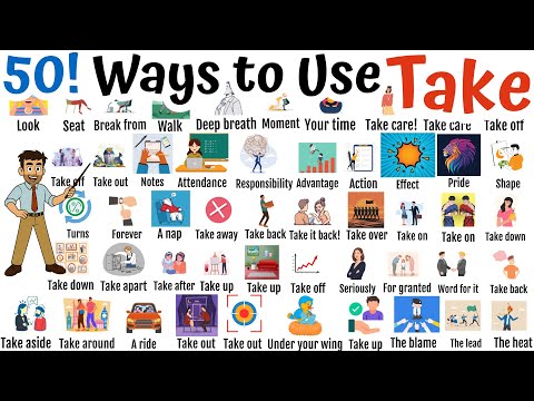📚 How to Use the Verb Take - 50 Ways!  #englishvocabulary