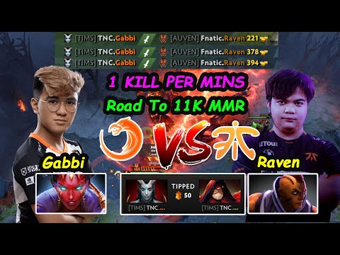 Road to 11 K MMR 1KILLS PER MIN TNC Gabbi [Queen OF Pain Arcana Midlane]  vs Fnatic Raven Dota 2
