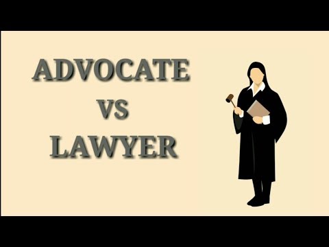 Advocate vs Lawyer | Difference Between Advocate and Lawyer| In Hindi| Video