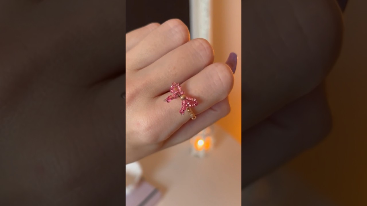 🎀bow ring step-by-step🎀 #diy #coquette
