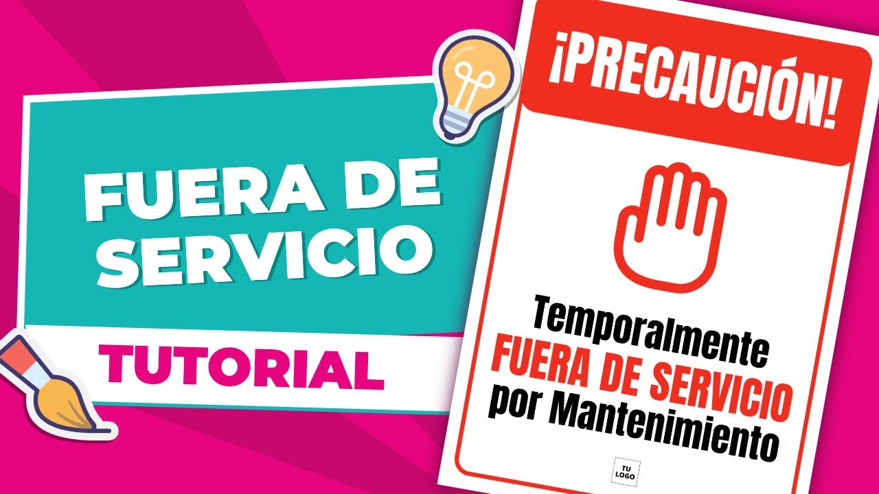 FUERA DE SERVICIO: crea un letrero #fácil #diseños #plantillas