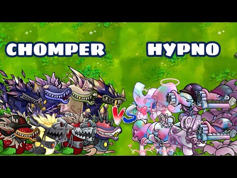 PvZ1 Fusion3.0 Challengesss!!! Group Chomper Vs Group Hypno | Who Will Win???