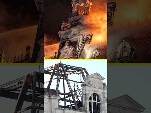 INCENDIO LIMOGES | El ayuntamiento destruido durante las manifestaciones, a la luz del día #shorts