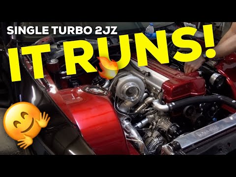 PT.30 MKIV Toyota Supra build - Single Turbo 2JZ First startup in years!