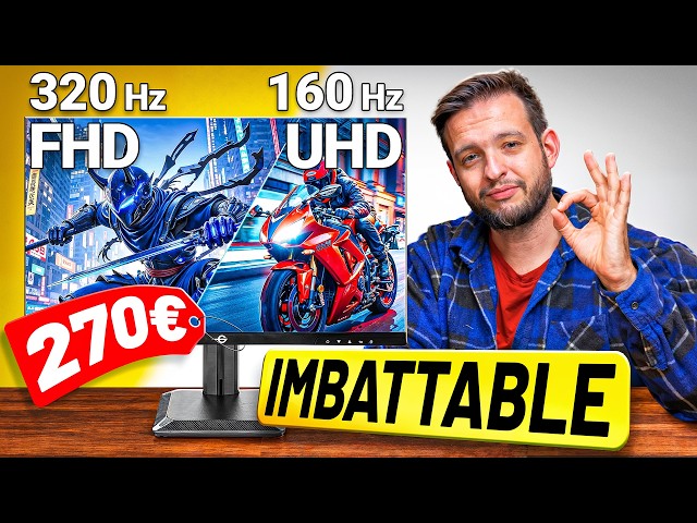 Vídeo relacionado con TITAN ARMY Monitor Gaming 27 Pulgadas, 4K@160Hz, FHD@320Hz Dual Mode, Fast IPS 1ms, HDR400, Adaptive-Sync, 135% sRGB, Soporte Giratorio y Elevable, VESA 100 * 100mm, HDMI 2.1, DP 1.4, P2712V