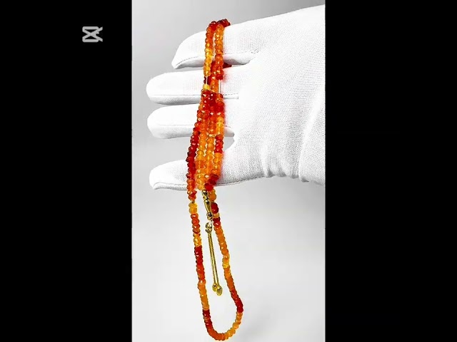 قوافل سبحة حجر طبيعي عقيق يماني قديم من النوادر