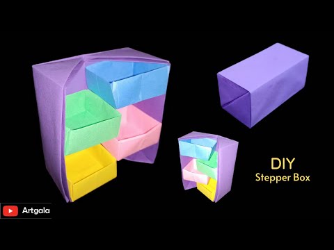 Origami Secret Stepper Box Tutorial | Paper Craft | Secret Jewelry Box in 5 Minutes!