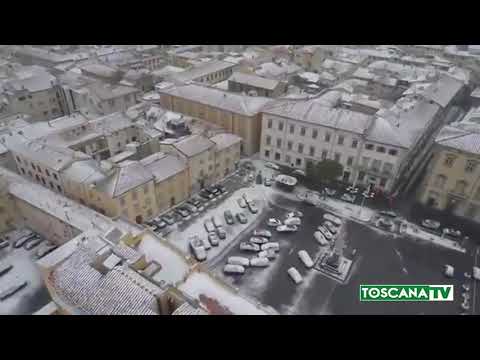 2018-03-01 PRATO - IMMAGINI DALL'ALTO DELLA CITTÀ IMBIANCATA DALLA NEVE