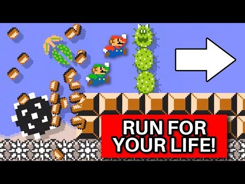 This Level CRUMBLES Behind You as You Move in Super Mario Maker 2