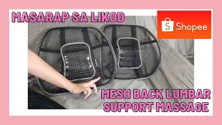 MESH BACK LUMBAR SUPPORT MASSAGE BEADS FOR CAR SEATS OR CHAIR IWAS SAKIT LIKOD WORK FROM HOME SETUP