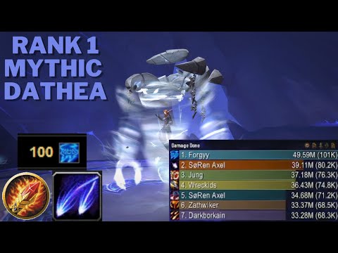 Arcane Rank 1 Dathea Mythic - 101k DPS (Rank 1 all classes)