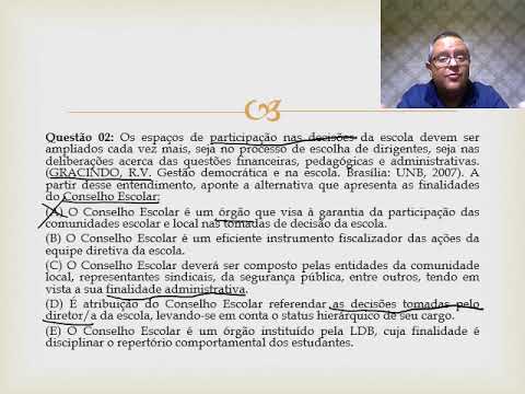 Resolução de questões da prova da SEDEST 2019 (Pedagogo) - Vídeo 03