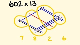 Math Trick - multiply with lines - the five zero edition