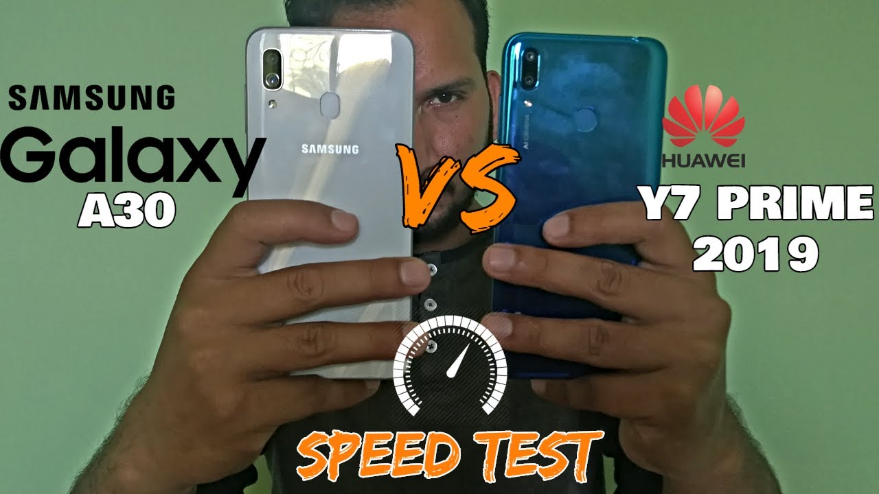 Samsung Galaxy A30 vs Huawei Y7 Prime 2019 - Speed Test | A30 is Best In Gaming Zone |